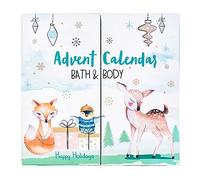 Accentra - Calendario de Adviento 2025 para chicas con 24 artículos - Calendario de belleza con loción corporal, bombas de baño, gel de ducha, bálsamo labial,cremas y más - Calendario para jovenes
