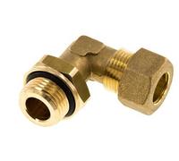 Accesorio de compresión de latón de 14 mm y G1/2'' con rosca macho 89 bar NBR ajustable DIN EN 1254-2