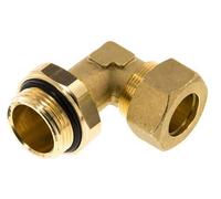Accesorio de compresión de latón de 22 mm y G1'' con rosca macho 54 bar NBR ajustable DIN EN 1254-2