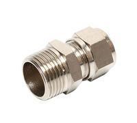 Accesorio de compresión de tubo de virola de latón - Conector hidráulico de accesorios neumáticos de 1 pieza for tubos de 4-16 mm(8mmx1/2inch)