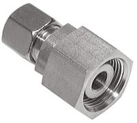 Accesorio de compresión recto de acero inoxidable de 10L y 35L con rótula 160 bar Cono de sellado con junta tórica de FKM ISO 8434-1