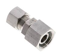 Accesorio de compresión recto de acero inoxidable de 12L y 15L con rótula de 315 bar Cono de sellado con junta tórica de FKM ISO 8434-1