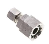 Accesorio de compresión recto de acero inoxidable de 8L y 15L con rótula de 315 bar Cono de sellado con junta tórica de FKM ISO 8434-1