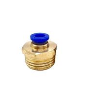 Accesorio de conexión a presión neumática recta de 1 pieza for PC for conectar manguera de aire de 4 a 12 mm de diámetro exterior, conector de rosca macho BSP de 1/8", 1/4", 3/8" y 1/2"(6MM,1/8")