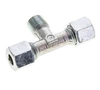Accesorio de corte en T de acero con forma de T de 8L y R1/4'' con rosca macho 315 bar ISO 8434-1
