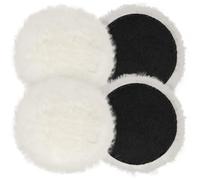 Accesorio de Pulido Compatible con Lijadora Excéntrica Bosch, BESPOTCL 4pcs 125mm Discos de Pulido de Lana de Cordero Almohadillas Pulidoras Capuchas para Lijadora Excéntrica con Velcro para Auto, Far