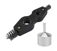 Accesorio de taladro limpiador de tuberías de cobre, juego de cepillos de limpieza de tubos de fontanería con mango hexagonal para taladro eléctrico, cepillo de agujero interior de acero inoxidable