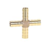 Accesorio de tubería cobre 4 mm, 6, 8, 10 y 12, conector adaptador acoplador cola dentada latón for agua gas(X Type,8 mm)