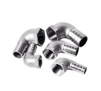Accesorio de tubería de codo, 1/8 ", 1/4", 3/8 ", 1/2", rosca hembra BSP a accesorios reductores de cola de manguera de púas, acero inoxidable 304 de varios tamaños