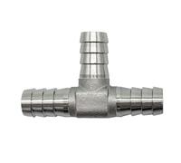 Accesorio de tubería en T tipo T, conector de manguera de agua tipo Y de 2, 3 y 4 vías de acero inoxidable 304, adaptador de púas, 1 pieza(Red,32mm)