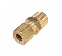 Accesorio para engrasador hidráulico, Accesorio de engrase 1/8-1/2 NPT Adaptador de tubo de compresión macho de latón Multicolor(Black)