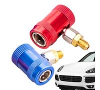 Accesorios Adaptadores 134a, Adaptador De Acoplamiento Rápido R134a, Acoplador Rápido De Accesorios Ca,adaptador 1234yf a 134a | Adaptador De Manguera De Alta/baja Presión Conector Rápido Para Carg