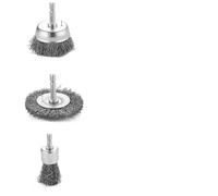 Accesorios de cepillos de alambre para taladro, Broca de cepillo copa rueda alambre, 3/10 Uds., vástago hexagonal 1/4 pulgadas, acero al carbono grueso 0,012 prensado(3pcs)