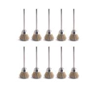 Accesorios de cepillos de alambre para taladro, Brocas de cepillo copa rueda alambre, cepillos extremo, 10 Uds., vástago 3mm, latón y acero, 3x13-25mm(3x13.0mm Brass)