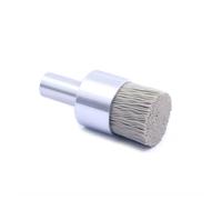 Accesorios de cepillos de alambre para taladro, Cepillos de copa y rueda metal, acero al carbono nailon, grano 240-500 4-32 mm, taladro CNC, 31 piezas(Grit320 Diameter4mm)