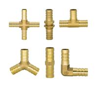 Accesorios De Codo Conector de lengüeta latón cruzado, accesorio for manguera 2, 3 y 4 vías for 4mm, 5mm, 6mm, 8mm, 10mm, 12mm, tubo neumático for aire agua para Manguera(Style2,19mm)