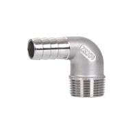 Accesorios De Codo Rosca macho de 1/8-2 pulgadas x cola manguera púas, codo acero inoxidable 304, conector junta Pagoda for tubería agua para Manguera(1I8-6mm)