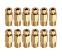 Accesorios de compresión de latón, paquete de 12 unidades de 4 mm OD 1/8 para BSP macho, conexión a prueba de fugas para sistemas de aire, aceite y agua, construcción de latón macizo para reparación