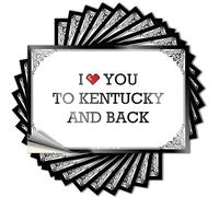 Accesorios de dormitorio, calcomanías de piedra para ventana con texto en inglés "I Love You to Kentucky & Back", calcomanías de vinilo impermeables (8 x 12 cm)