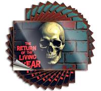Accesorios de escritorio para hombres, cubierta de parachoques, The Return of The Living Year: A Spooky Skull Poster Girly Autumn Sticker Pack (6 x 9 cm)