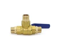Accesorios de fontanería válvula de bola 1/4 "3/8" 1/2 "3/4" 1 "BSP macho puerto completo conector de válvulas de bolas de latón de tres vías(108,L type)
