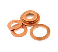 Accesorios de hardware, sello de anillo plano, arandela de cobre sólida roja, accesorios de sellado de aceite de sumidero, arandelas de sujeción DIN7603(10Pcs,M24 x 30 x 1.5)