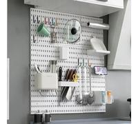 Accesorios de tablero perforado DIY, estante de organización de cocina sin perforaciones, caja de almacenamiento, ganchos, organizador de pared, manualidades para sala de garaje Storage bag A