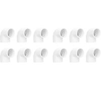 Accesorios de Tubería de 2 Vías, 12 Uds., Codo de Suministro de Agua de 90 Grados, Accesorios de ángulo Recto de Plástico PVC, Accesorios de Tubería de Agua Superior E Inferior Resistentes(20mm)