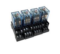 Accesorios electrónicos LY2N-J/MY2N-J/MY3N-J/MY4N-J/Relé 220V AC Bobina Propósito general DPDT Micro Mini Relé con soporte de base de enchufe(MY4NJ)