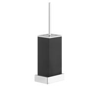 Accesorios Gessi Rettangolo juego de escobillas de pared, taza negra, 20820706, Color: PVD negro metálico