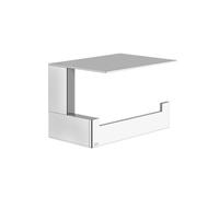 Accesorios Gessi Rettangolo Portarrollos de papel higiénico con tapa, de pared, 20849707, Color: Metal negro cepillado PVD
