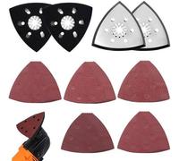 Accesorios multiusos para la lijadora Delta de 90 mm, que incluyen cabezal de lijado y hojas de lija. Incluye 29 piezas. Uso versátil con 25 hojas de papel de lija de grano P40 a P400 para un lijado e