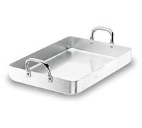 Accesorios para asador giratorio, 50 cm, aluminio, 12,6 litros, rectangular, color plateado