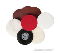 Accesorios para lijado y pulido. 8 pzas (180 mm) Silverline T0S151208