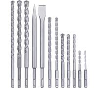 Accesorios para taladro percutor Einhell, marca kwb, juego de brocas y cinceles SDS-Plus, modelo 12tg
