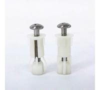 Accesorios y accesorios para asiento de inodoro de cierre suave, bisagras de fijación superior, tornillos de nailon expandibles, bisagras de inodoro, accesorios de agujero ciego, blanco, 2 unidades