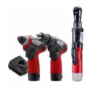 ACDelco G12 Series 3-Tool Cordless Combo Taladro de 2 velocidades/Driver+ Destornillador de impacto + llave de carraca, 2 baterías, ARW1208-K10