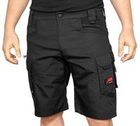 ACE Constructor Plus Pantalones de Trabajo Cortos para Hombre - Pantalones de Trabajo para Hombre con Bolsillos Cargo y Cintura elástica para el Verano - Negro - 50