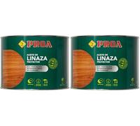 ACEITE DE LINAZA. PROA. Protección y nutrición para la madera. Transparente amarillento. 2,5 L. (Paquete de 2)