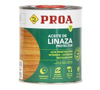 ACEITE DE LINAZA. PROA. Protección y nutrición para la madera. Transparente amarillento. 750 ML.