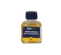 Aceite De Lino Purificado Titan 100 Ml Ideal para aumentar el brillo y el tiempo de secado de la pintura al Óleo.