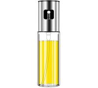 Aceitera Pulverizador Vinagrera Spray Pulverizador para Aceite de cristal con tapa de acero inoxidable para Aceite, Vinagre, botella de cristal para salsa con espray, Para freidora sin aire y para pre