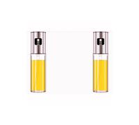 Aceitera Pulverizador Vinagrera Spray Pulverizador para Aceite de cristal con tapa de acero inoxidable para Aceite, Vinagre, botella de cristal para salsa con espray, Para freidora sin aire y para pre