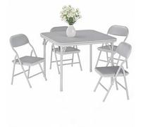 Acekool Juego Plegable Mesa y 4 Sillas para Niños con Superficie PU