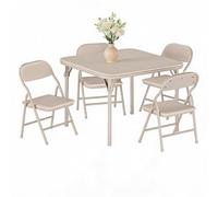 Acekool Juego Plegable Mesa y 4 Sillas para Niños con Superficie PU