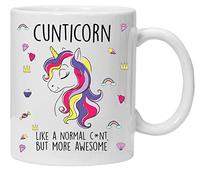 Acen Merchandise Cunticorn Taza Divertida | Unicornio Sarcástico con Caja | Regalo Día de la Madre y Trabajo | Amigo Unicornio (Blanco)