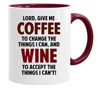 Acen Merchandise Lord Give me Coffee to Change The Things I Can, and Wine to Accept The Things I Can't - Taza y Caja de Regalo 325 ml
