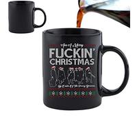 Acen Merchandise Merry f***ing Christmas by Order of The P***y B******s - Taza mágica que cambia el calor y caja de regalo de 325 ml