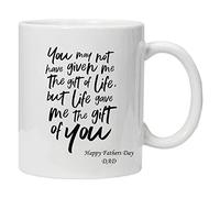 Acen Merchandise You May Not Have Given Me The Gift of Life, but Life Given me The Gift of You Stepfather, Taza de regalo y caja de regalo para te, cafe para oficina, trabajo en casa