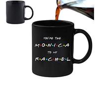 Acen Merchandise You're The Monica to My Rachel - Novedad 325 ml taza mágica que cambia de calor y caja de regalo Set de té, café, oficina, trabajo en casa